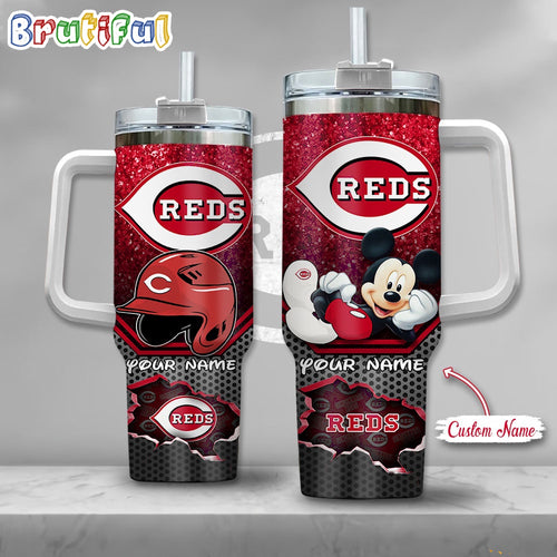 MLB Cincinnati Reds Tumbler Mickey Mouse Customzed Handle Cup