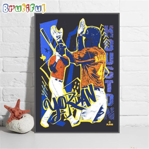 MLB Yordan Alvarez Diamond Art Poster Canvas
