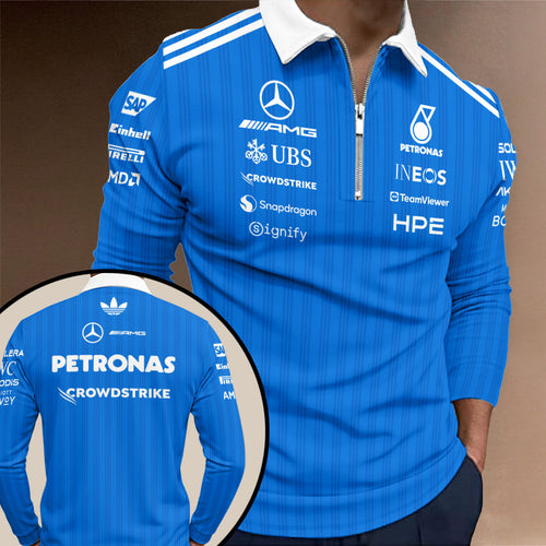 Mercedes AMG Petronas F1 Team Zip Polo Shirt – TANTN23747