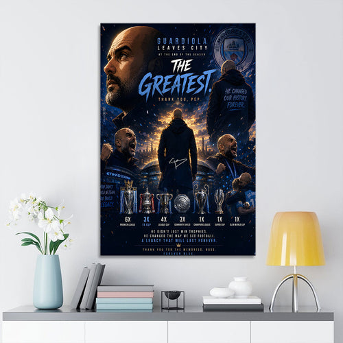 Manchester City x Pep Guardiola Rectangle Canvas With Inner Frame – TANTN22992