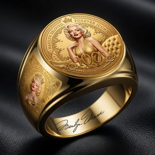 Marilyn Monroe 100th Anniversary 3D Engraved Ring – HOATT19684