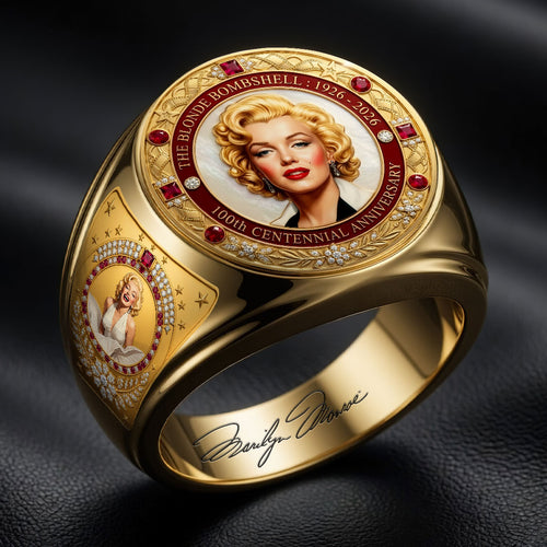 Marilyn Monroe 100th Anniversary 3D Engraved Ring – HOATT19666