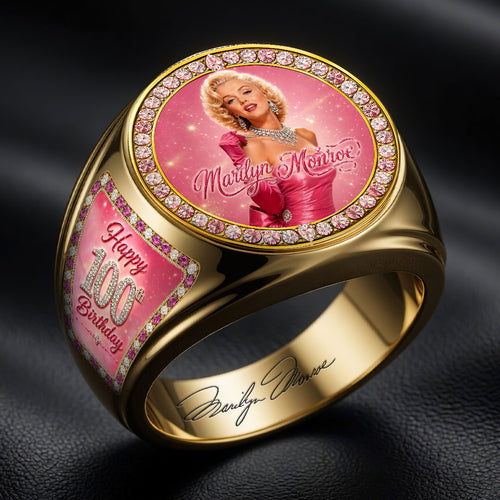Marilyn Monroe 100th Anniversary 3D Engraved Ring – HOATT19698