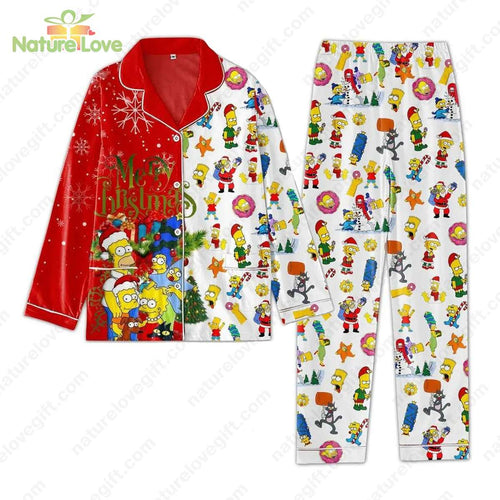 Merry Christmas With The Simpsons Pajamas Set TV Show Gift