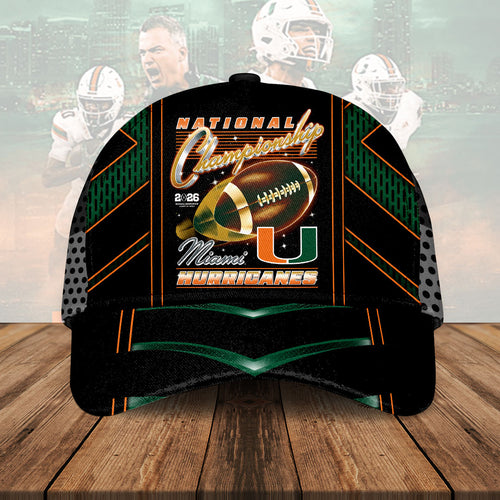 Miami Hurricanes Football 2026 National Championship Classic Cap – HOATT15725