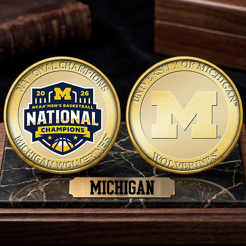 Michigan Wolverines 2026 Men's Basketball National Champions Commemorative Coin – TANTN22150