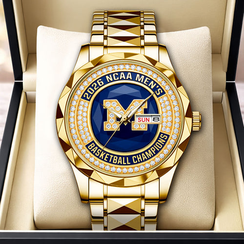 Michigan Wolverines 2026 Men's Basketball National Champions Alloy Luxury Quartz Watch – HOATT17300