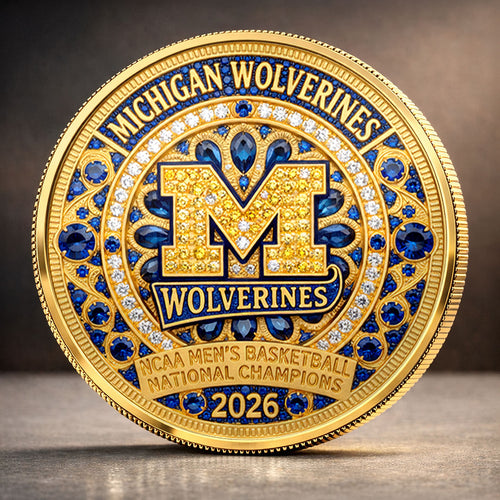 Michigan Wolverines 2026 Men's Basketball National Champions Commemorative Coin – HOATT17379
