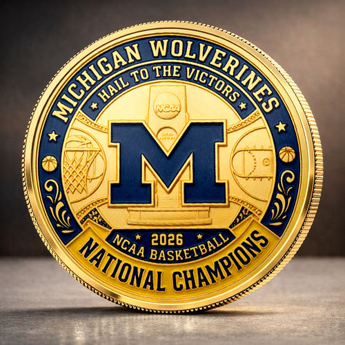 Michigan Wolverines 2026 Men's Basketball National Champions Commemorative Coin – HOATT17386