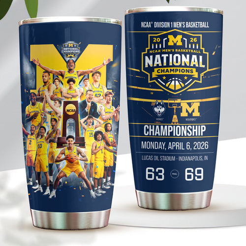 Michigan Wolverines 2026 Men's Basketball National Champions Tumbler Cup – HOATT17227