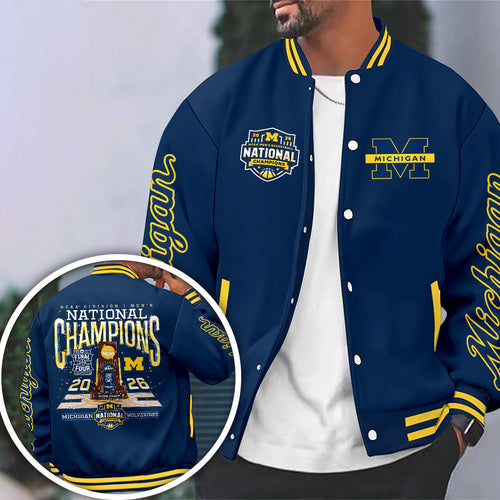 Michigan Wolverines 2026 Men's Basketball National Champions Varsity Jacket – HOATT17244