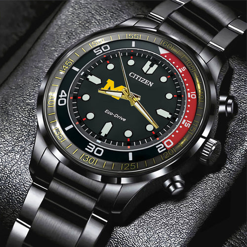 Michigan Wolverines Men's Basketball Black Stainless Steel Watch – TMTHU5084