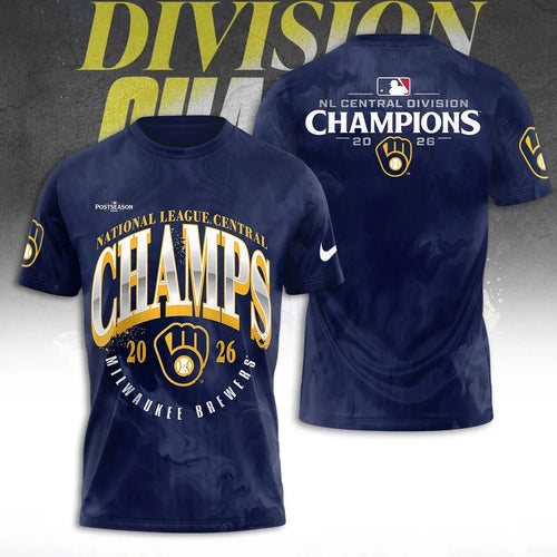 Milwaukee Brewers 2026 NL Central Division Champions 3D Apparel – TANTN25607
