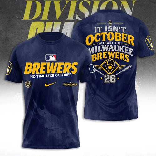 Milwaukee Brewers 2026 NL Central Division Champions 3D Apparel – TANTN25613