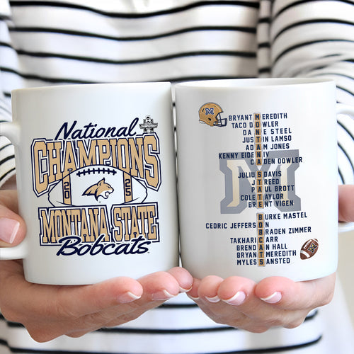 Montana State Bobcats Football 2025 National Champions Ceramic Mug – MAITM14612