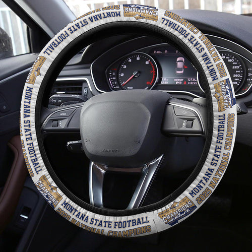 Montana State Bobcats Football 2025 National Champions Steering Wheel Cover – MAITM15086