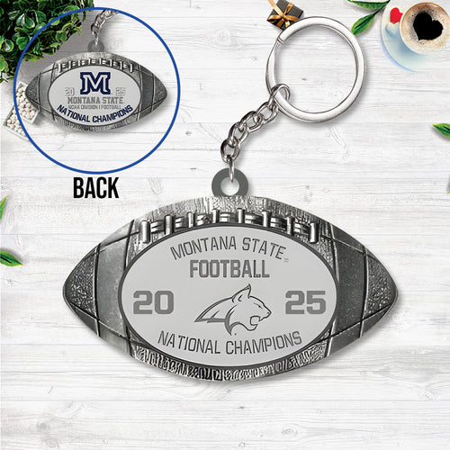 Montana State Bobcats Football 2025 National Champions Custom Shape 2-sided Keychain – MAITM14483