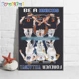 NBA New York Knicks Poster Canvas, Be A Knicks Forever Villanova Wall Art Poster Canvas