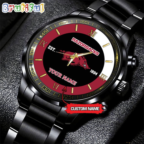 NCAA Arkansas Razorbacks Black Fashion Watch