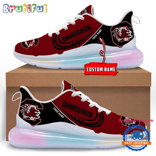 NCAA South Carolina Gamecocks Women’s Rainbow Atmospheric Cushion Running Shoes, Football Women’s Shoes