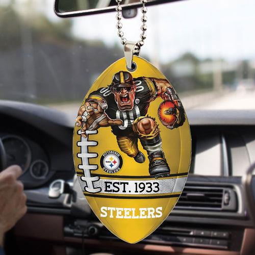 Pittsburgh Steelers Custom shape 2-sided Acrylic Car Ornament โ TMTHU884