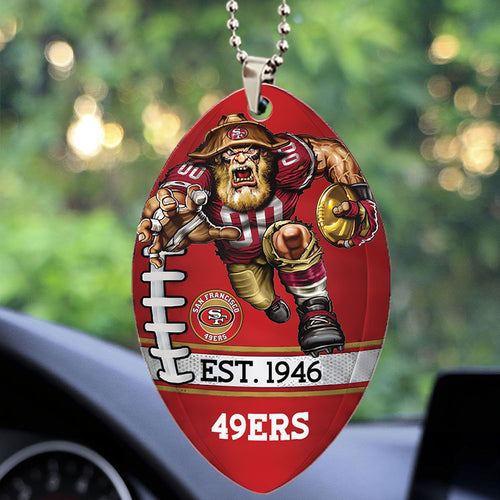 San Francisco 49ers Custom shape 2-sided Acrylic Car Ornament โ TMTHU885