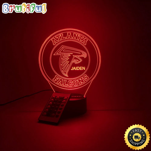 NFL Atlanta Falcons Night Light Football 3D LED Light