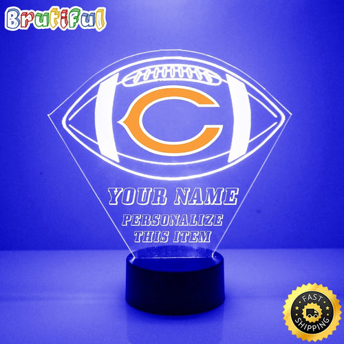 NFL Chicago Bears Night Light Football LED Light