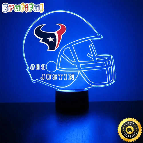 NFL Houston Texans Night Light Football Sports Fan Led Light