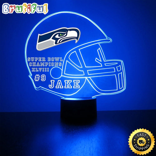 NFL Seattle Seahawks Night Light Football Sports Fan Led Light