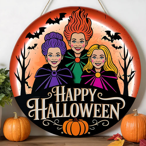 Halloween x Hocus Pocus Round Wooden Sign – NGHIAVT5292