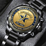 Dallas Cowboys Black Stainless Steel Watch – NGHIAVT6181