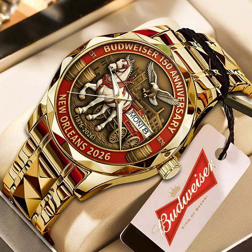 Budweiser 150th Anniversary Alloy Luxury Quartz Watch – NGHIAVT9613