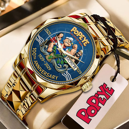 Popeye The Sailor Man 100th Anniversary Alloy Luxury Quartz Watch – NGHIAVT9672