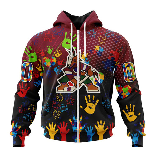 NHL Arizona Coyotes Special Autism Awareness Personalization Hoodie, TShirt, Sweatshirt