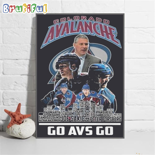NHL Colorado Avalanche Ice Hockey Go Avs Go 2024 Wall Art Poster Canvas