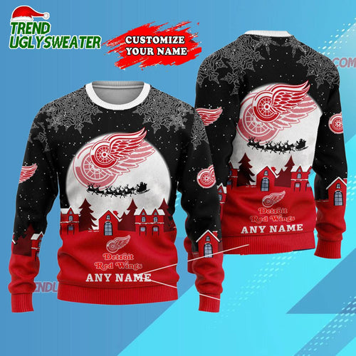 NHL Detroit Red Wings Hockey New Design Litmited Christmas Ugly Sweater