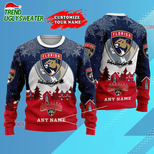 NHL Florida Panthers Hockey New Design Litmited Christmas Ugly Sweater