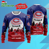 NHL Montreal Canadiens Hockey New Design Litmited Christmas Ugly Sweater