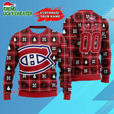 NHL Montreal Canadiens Personalized Snow Tree Ugly Christmas Sweater