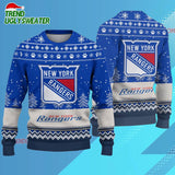 NHL New York Rangers Hockey Team Design New Ugly Christmas Sweater