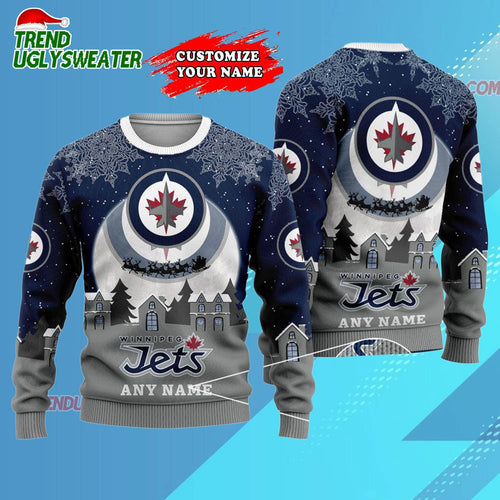 NHL Winnipeg Jets Hockey New Design Litmited Christmas Ugly Sweater