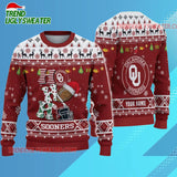 Ncaa Oklahoma Sooners Football Ho Ho Ho Ugly Christmas Sweater
