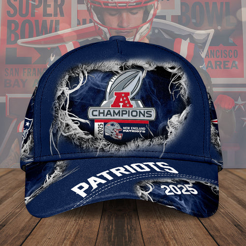 New England Patriots 2025 AFC Champions Classic Cap – TMTHU3453