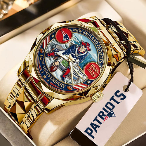 New England Patriots 65th Anniversary Alloy Luxury Quartz Watch – MAITM14414