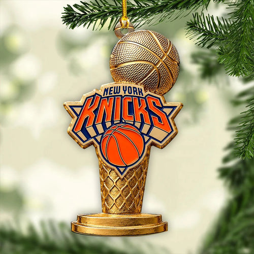 New York Knicks 2026 NBA Finals Champions Custom Shape 2-side Printed Acrylic Ornament – HOATT20914