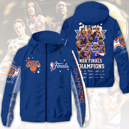 New York Knicks 2026 NBA Finals Champions 3D Windbreaker Jacket – HOATT19173