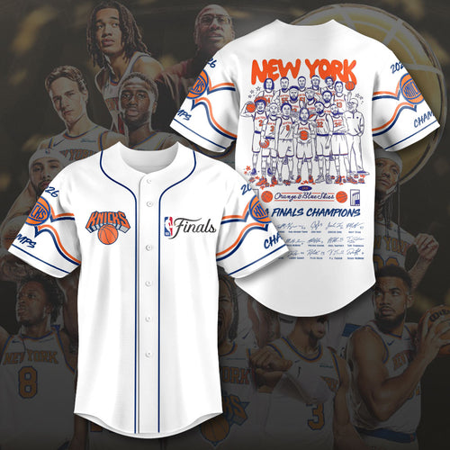 New York Knicks 2026 NBA Finals Champions Baseball Jersey – HOATT18965
