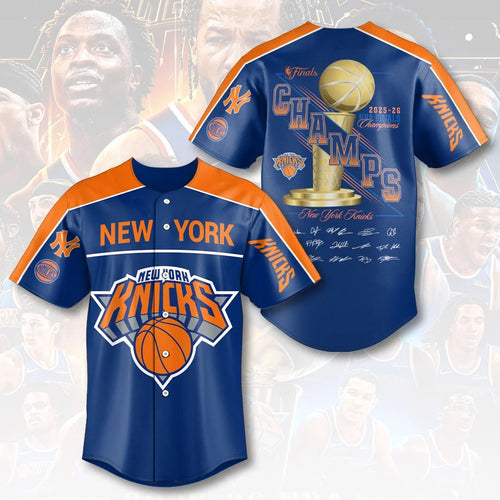 New York Knicks 2026 NBA Finals Champions Baseball Jersey – HOATT20500