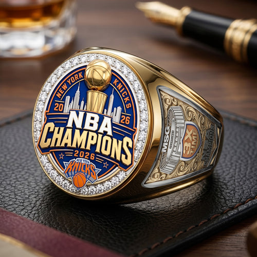 New York Knicks NBA Champions 2026 3D Engraved Ring – TMTHU7079